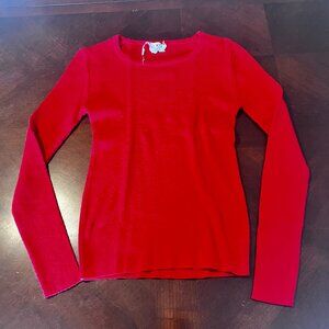 Vintage Crazy Horse Womens Red Long Sleeve Knit Sweater Size S Acrylic/Wool